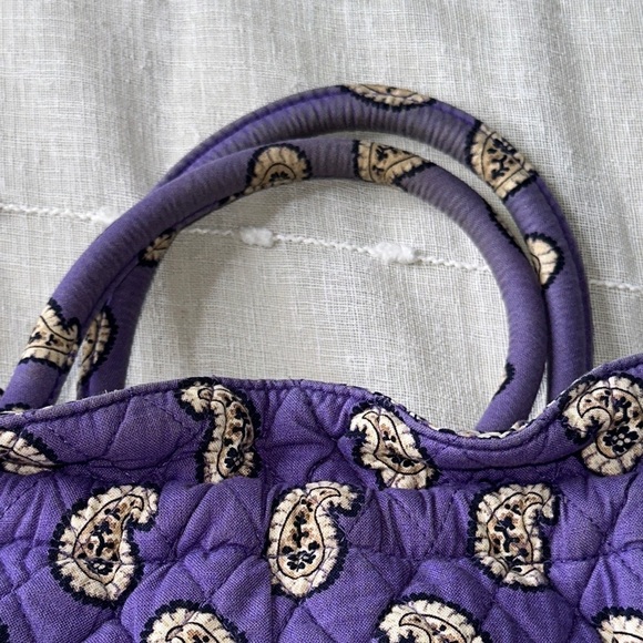 Vera Bradley Simply Violet Cinched Handbag Hobo Satchel Shoulder Bag Pre Loved - Picture 4 of 12